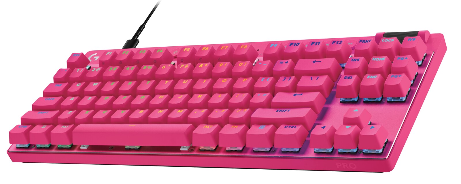 Logitech G PRO X TKL RAPID Gaming Keyboard (Magenta) (PC)