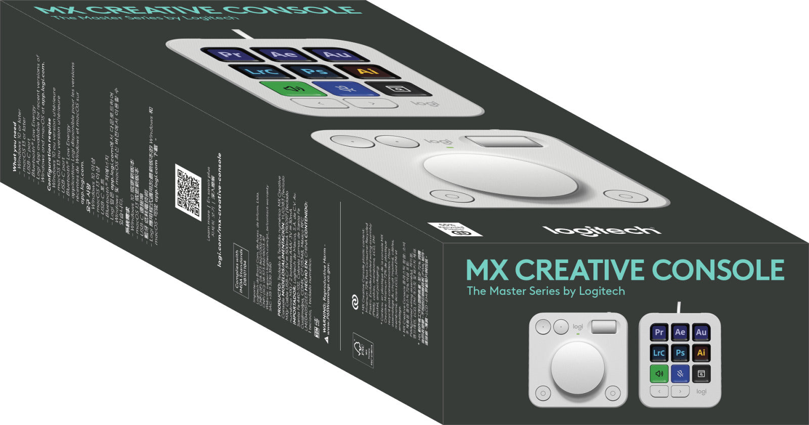 Logitech MX Creative Console Customizable Dial and Keypad Pale Grey