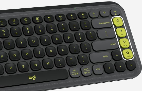 Logitech Pop Icon Keys Compact Bluetooth Wireless Keyboard Lilac & Off White