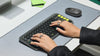 Logitech Pop Icon Keys Compact Bluetooth Wireless Keyboard Off White & Orange