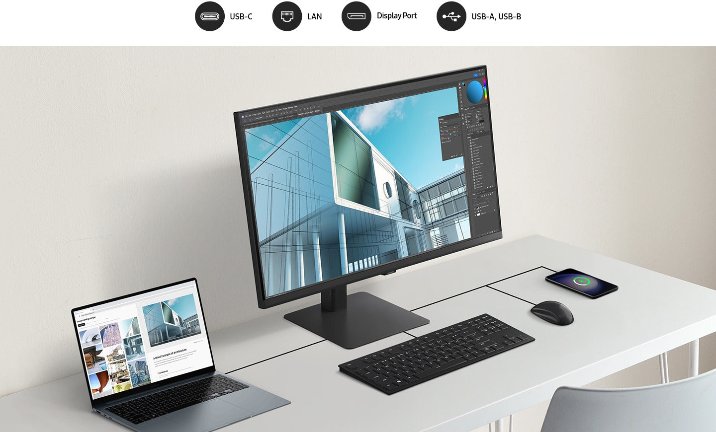 24" Samsung ViewFinity S6 S60UD 1440p 100Hz 5ms HDR10 Monitor