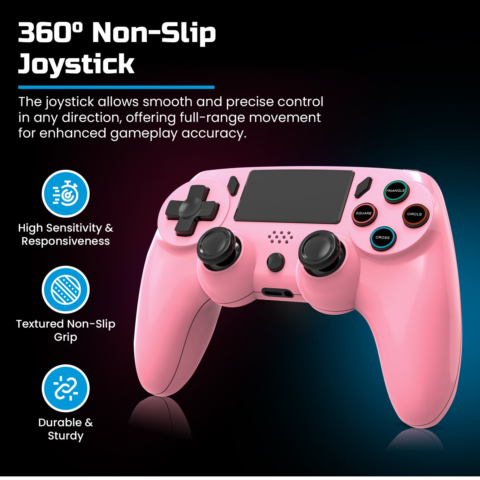 Playmax Wireless Controller - Pink (PS4 & PC) (PC, PS4)