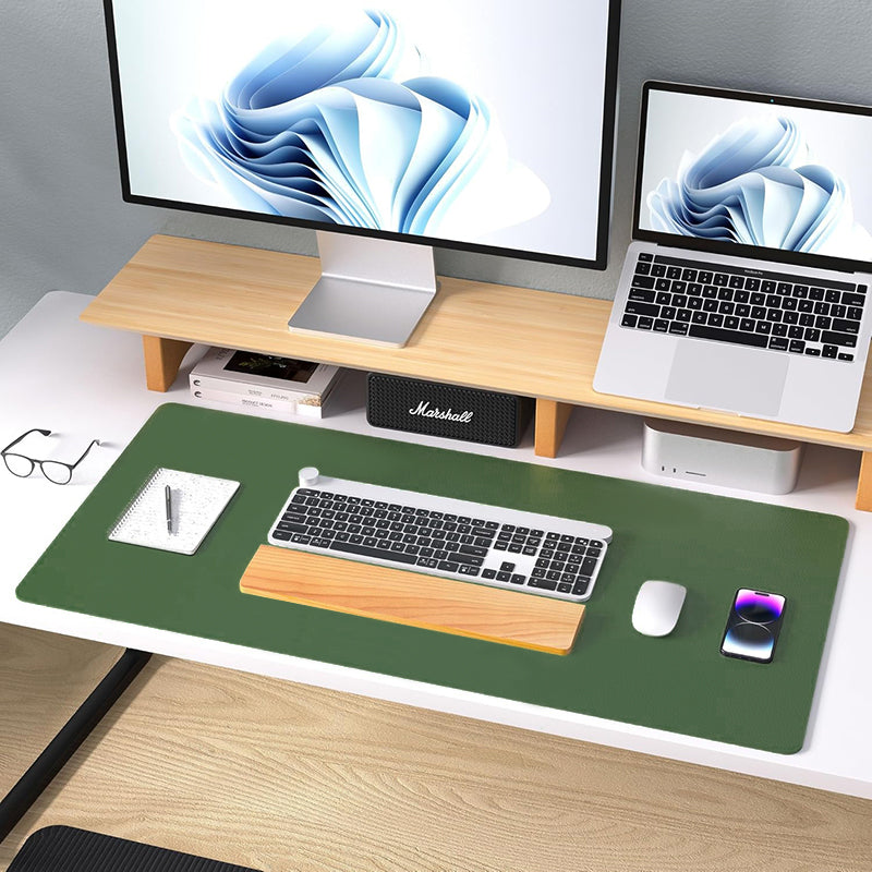 COMFEYA Leather Mouse Mat Desk Pad Protector (100x50cm) - Green