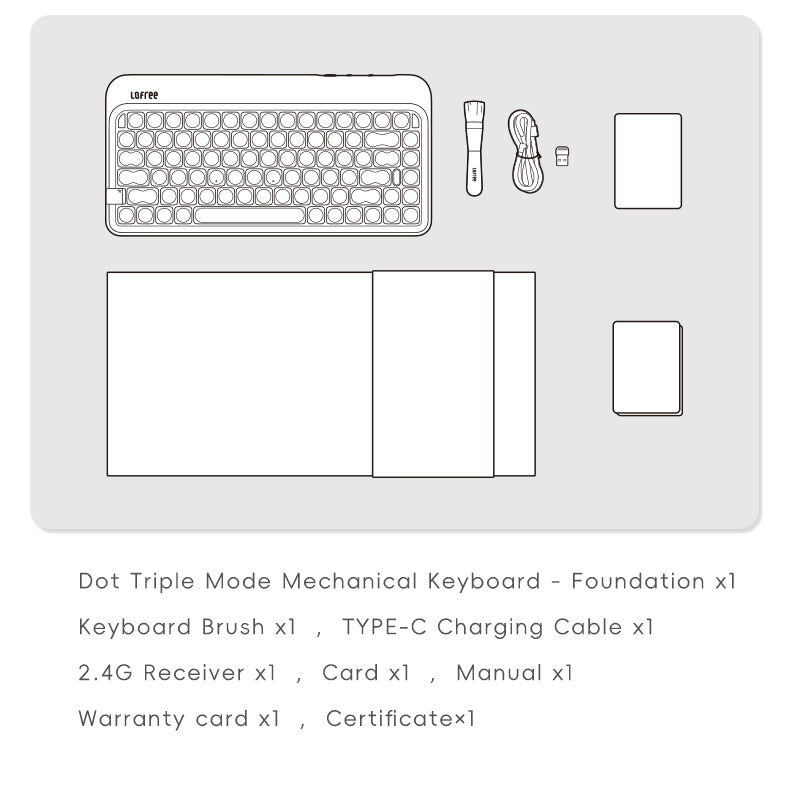 LOFREE DOT Mechanical 75% Tri-Mode Keyboard - Foundation