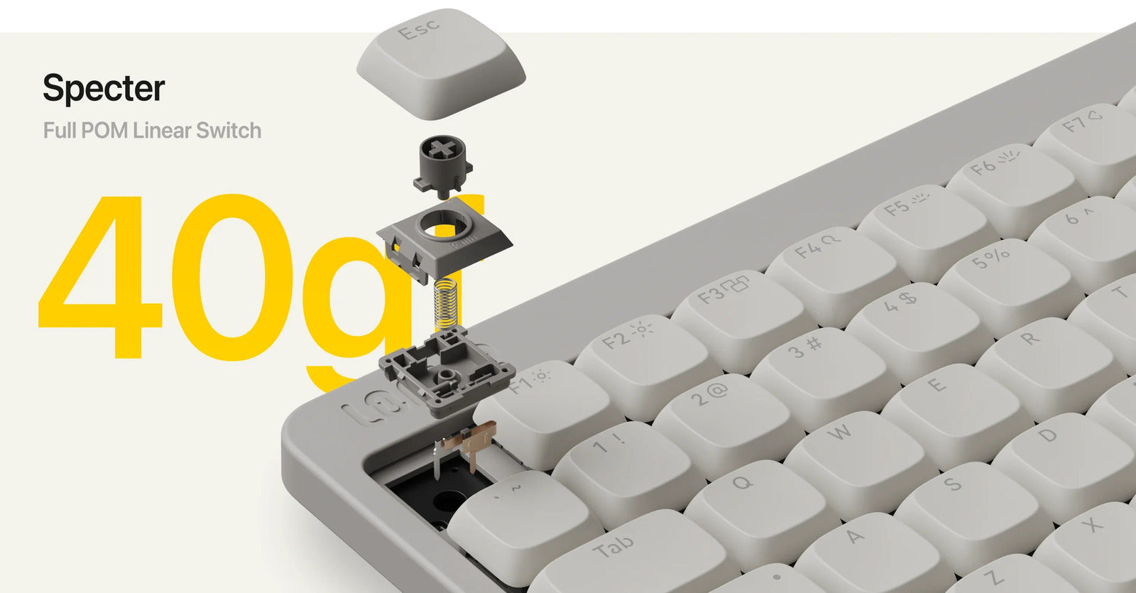 LOFREE Flow Lite84 Mechanical Keyboard - Off White