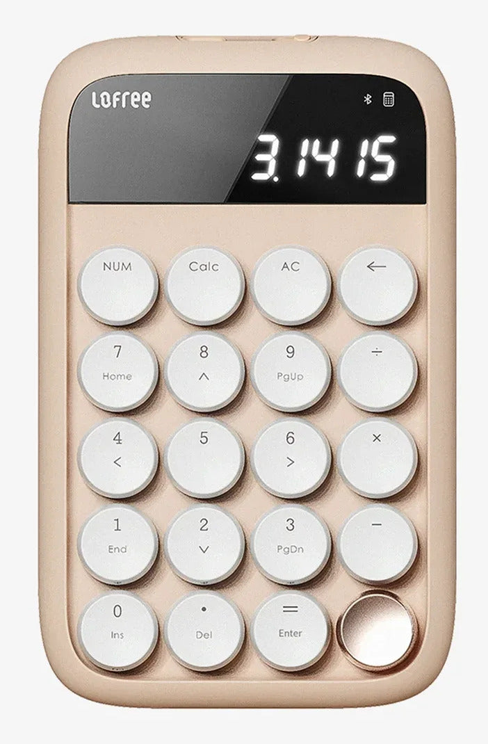 LOFREE Dual-Mode Wireless Numpad and Calculator - Milk Tea