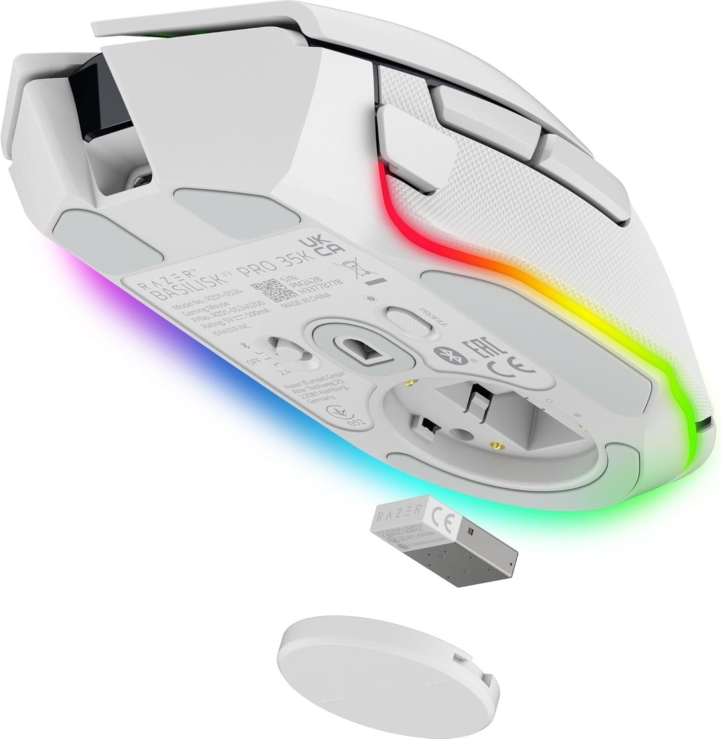 Razer Basilisk V3 Pro 35K Wireless Gaming Mouse (White)