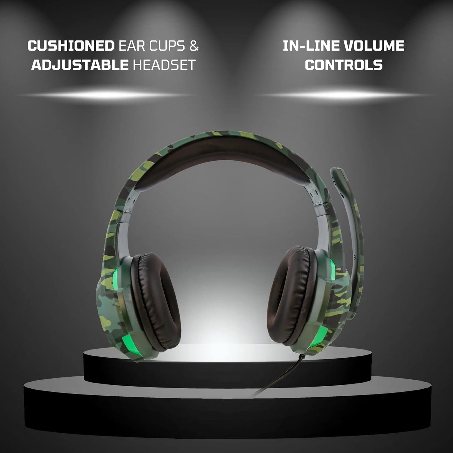 Nyko Deluxe Camo Headset (Green) (Switch, PC, PS5, PS4, Xbox Series X, Xbox One)