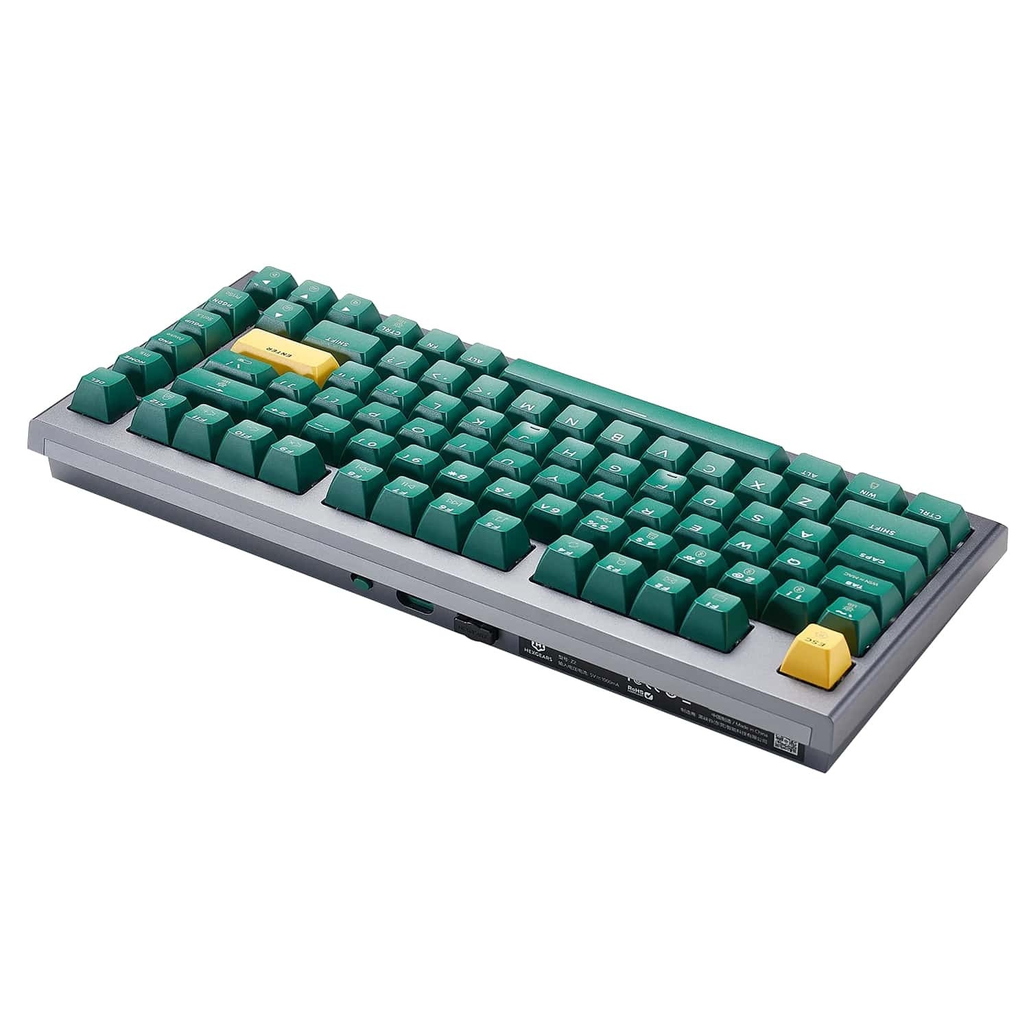 Hexgears Synergy Z2 75% RGB TKL Wireless Mechanical Thock Keyboard - Dark Green