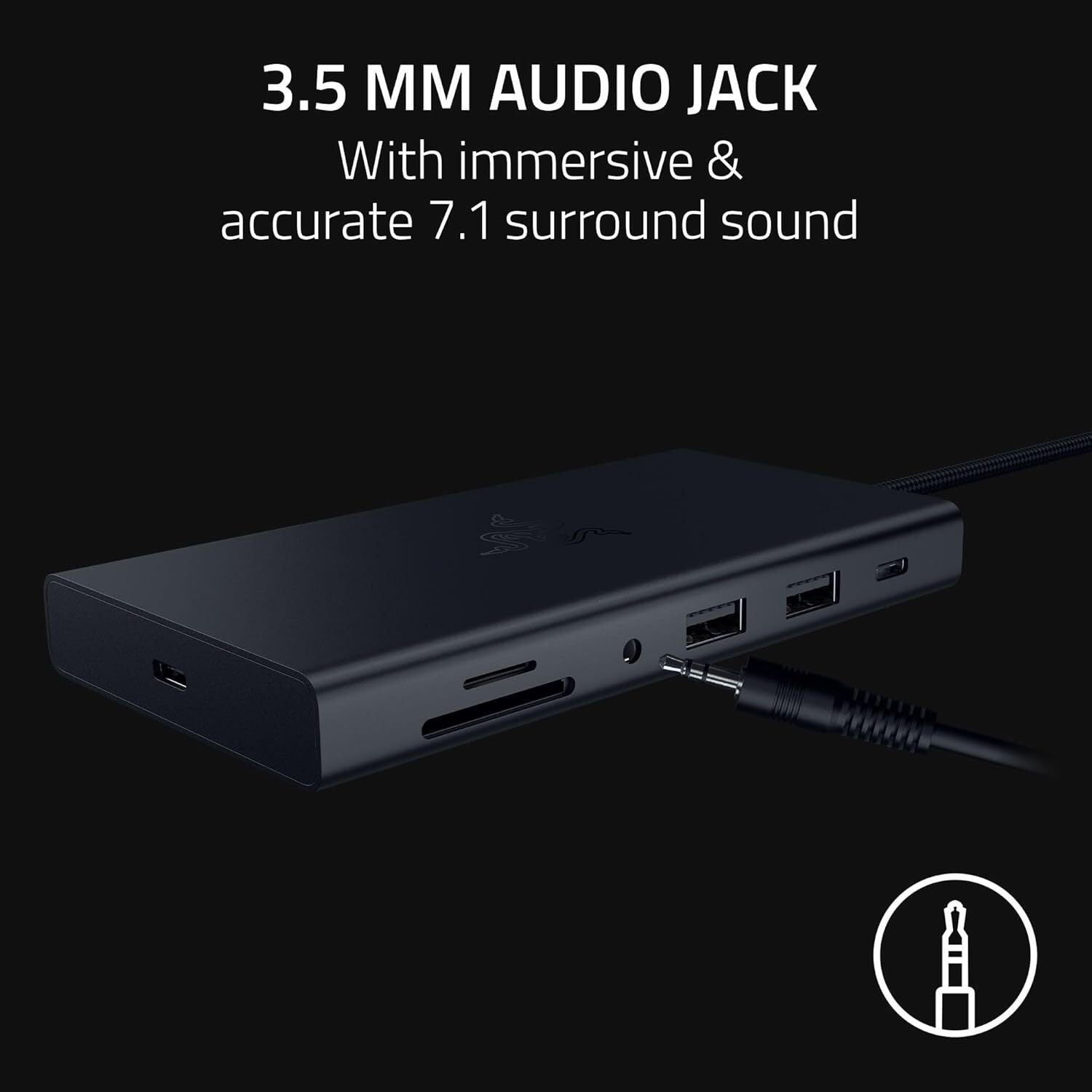 Razer 11-Port USB-C Dock compatible with Windows and Mac - Black