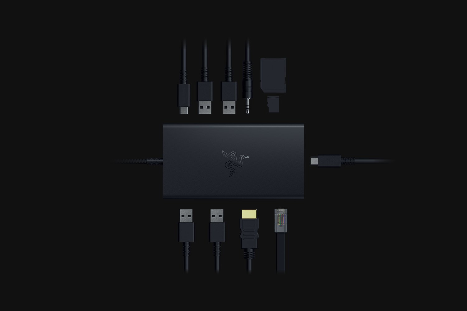 Razer 11-Port USB-C Dock compatible with Windows and Mac - Black