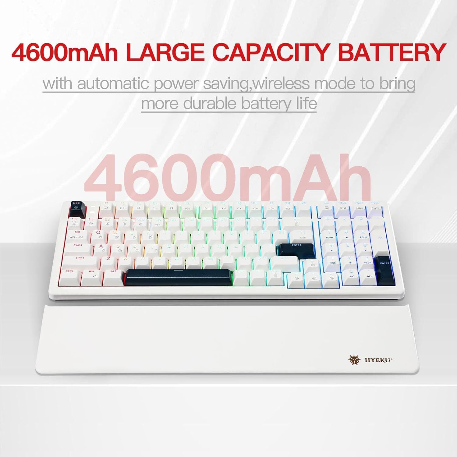 Hexgears Synergy WarpSpeed E4 Pro 99-Key RGB Wireless Mechanical Gaming Keyboard - White