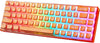 Hexgears Soda Orange 65% RGB Clicky Mechanical Wireless Gaming Keyboard - Orange