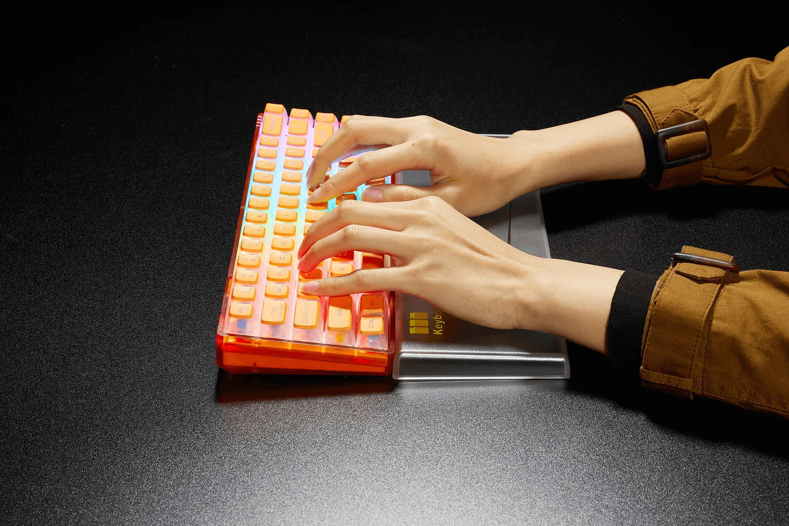 Hexgears Soda Orange 65% RGB Clicky Mechanical Wireless Gaming Keyboard - Orange