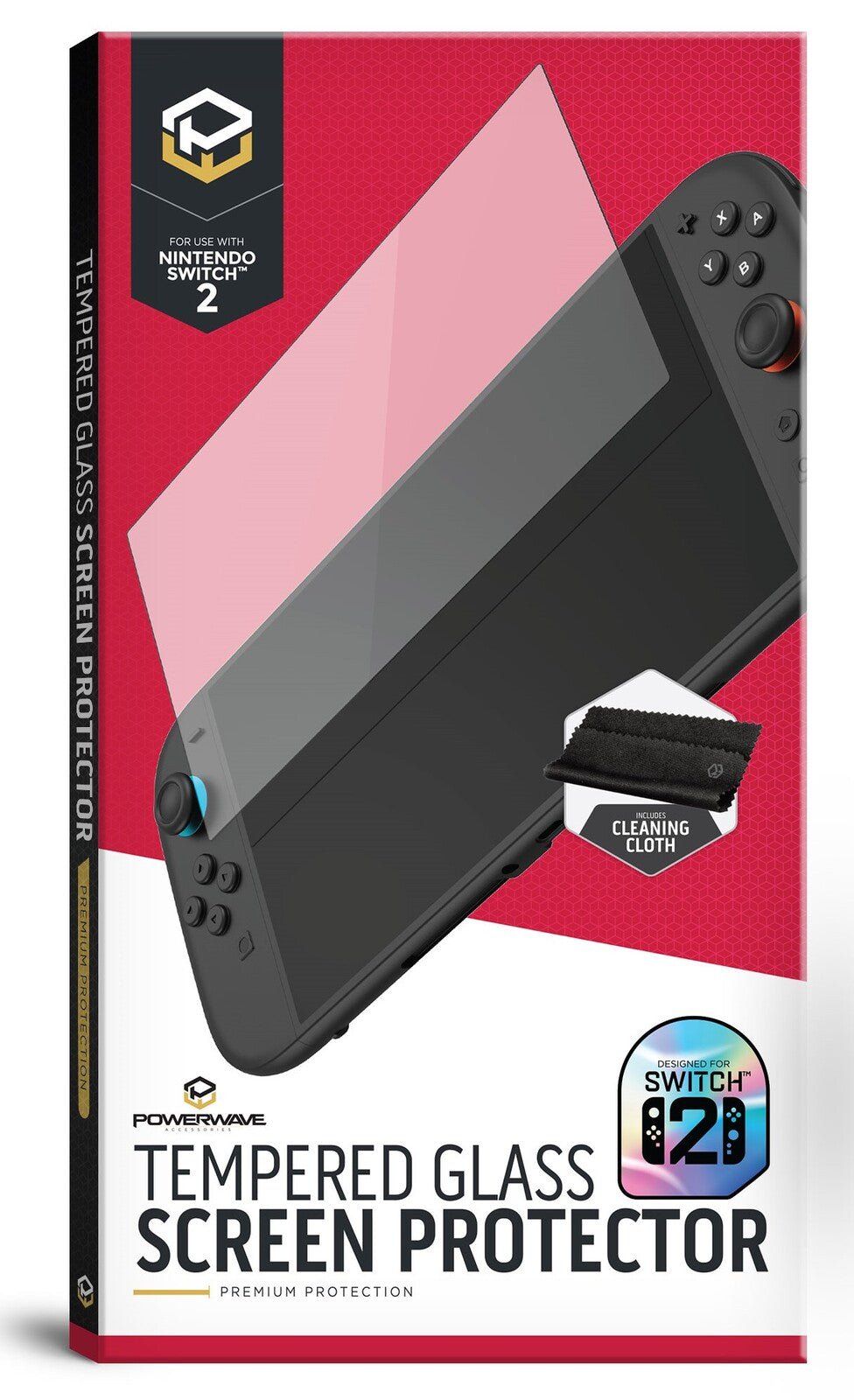 Powerwave Tempered Glass Screen Protector for Nintendo Switch 2