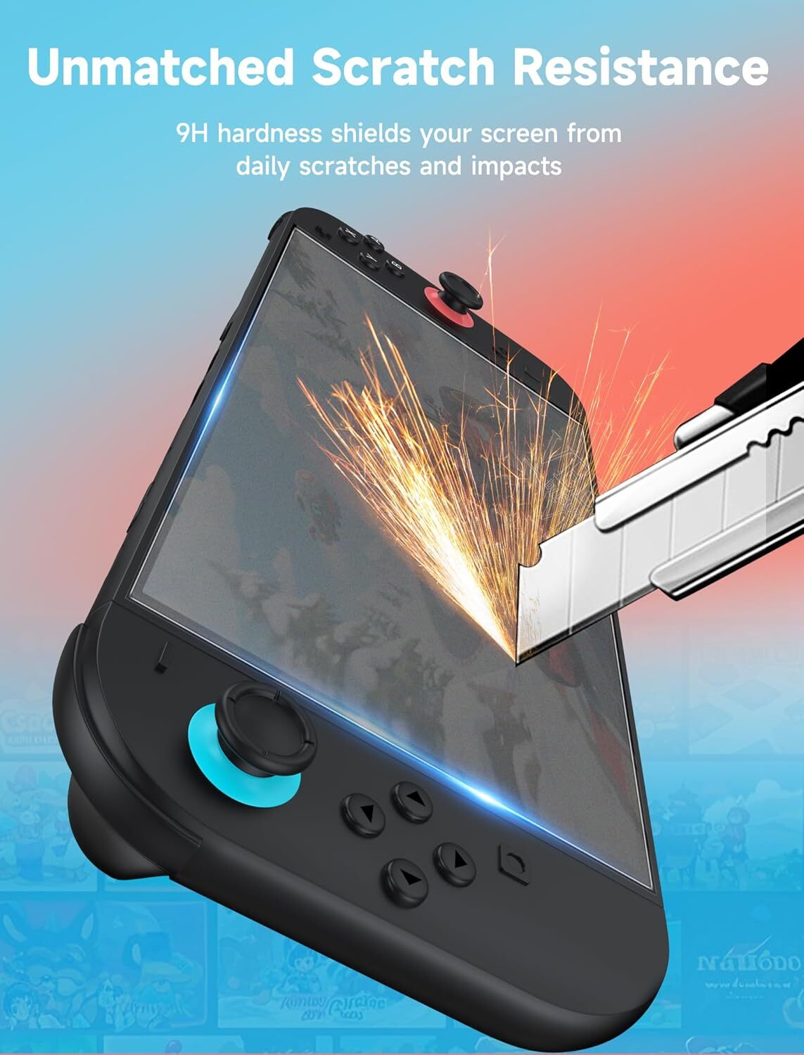 JSAUX Anti-Glare Screen Protector for Switch 2 (2 PACK)
