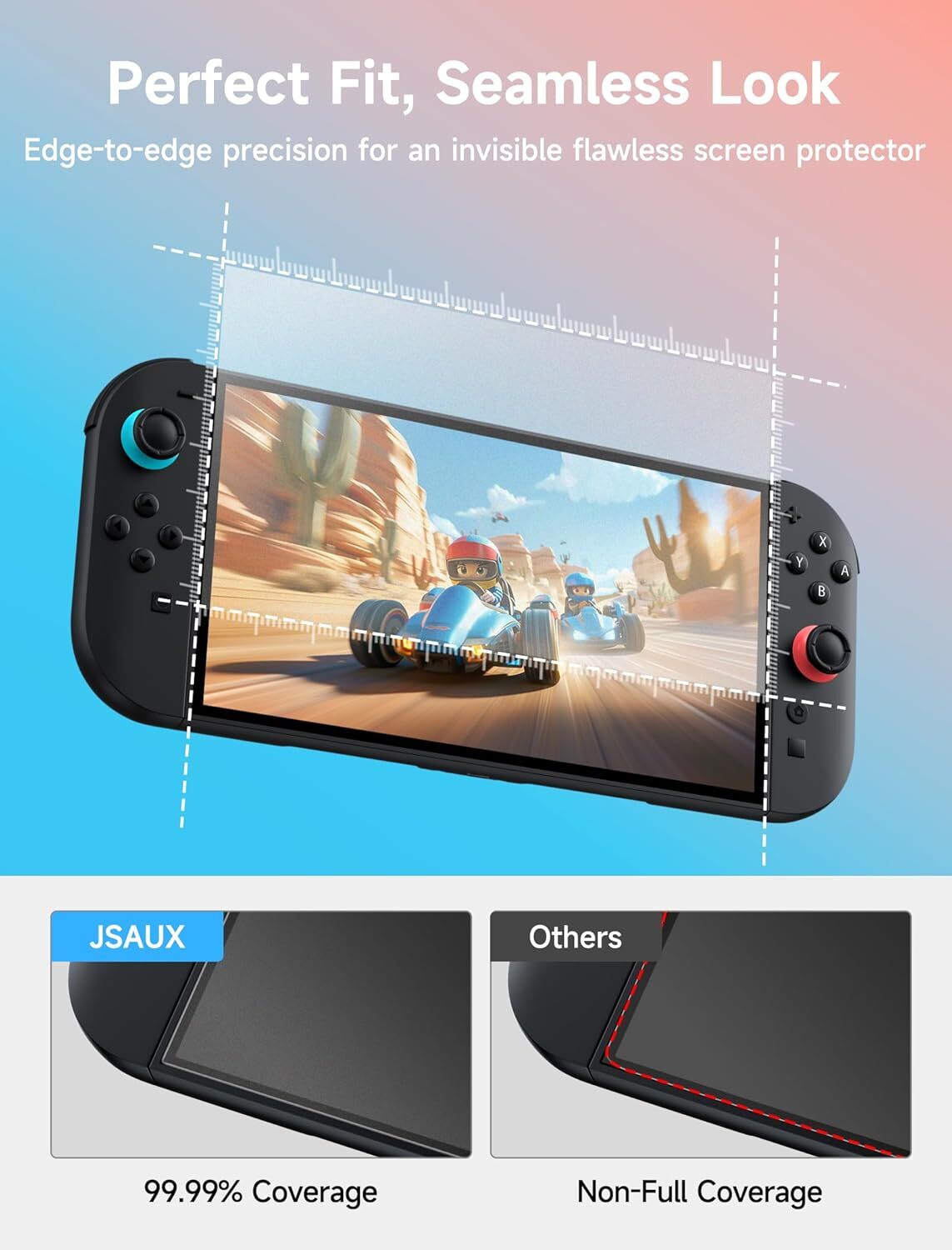 JSAUX Anti-Glare Screen Protector for Switch 2 (2 PACK)