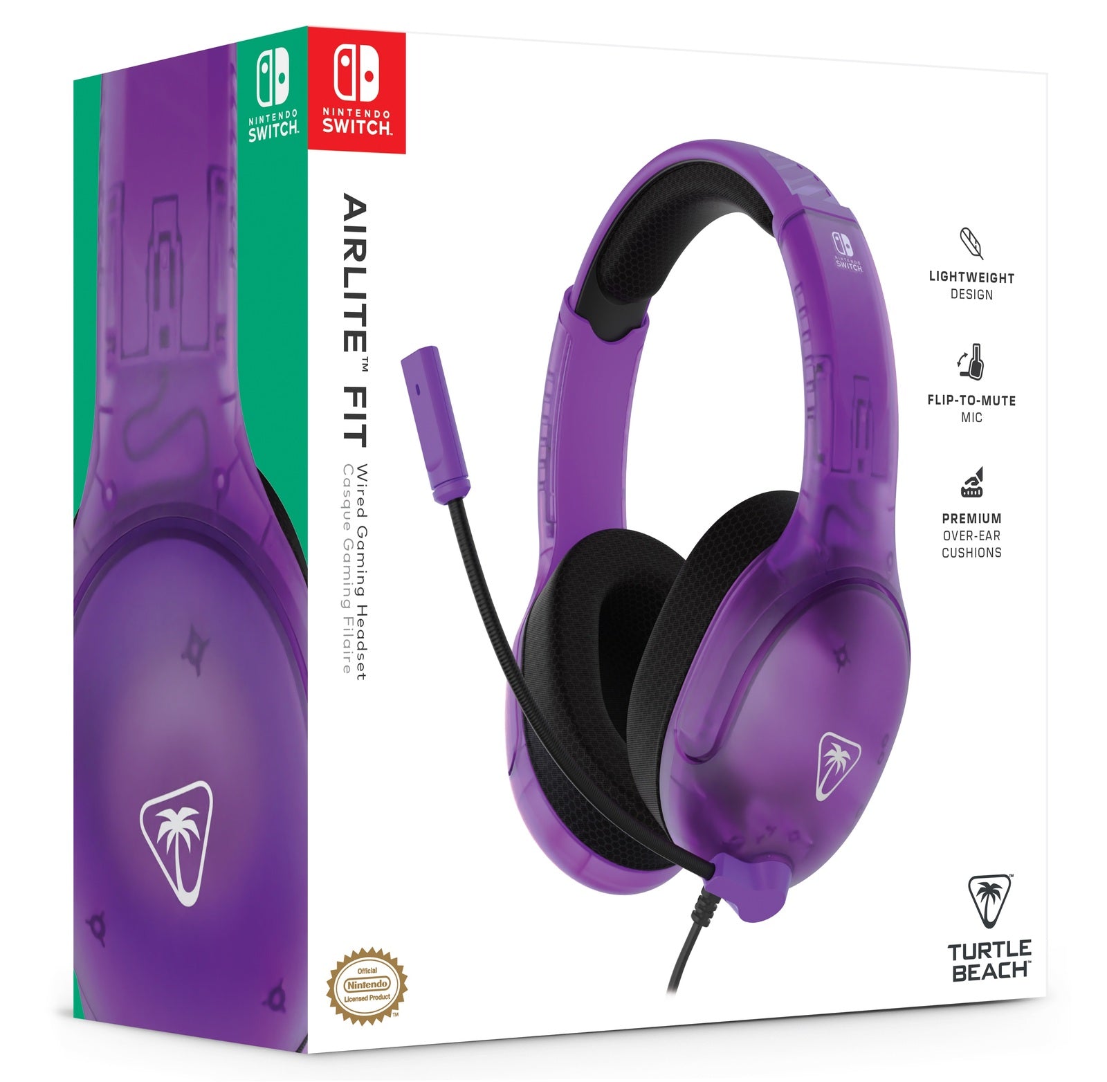 Turtle Beach Airlite Fit Wired Gaming Headset (Ghost Purple) (Switch)