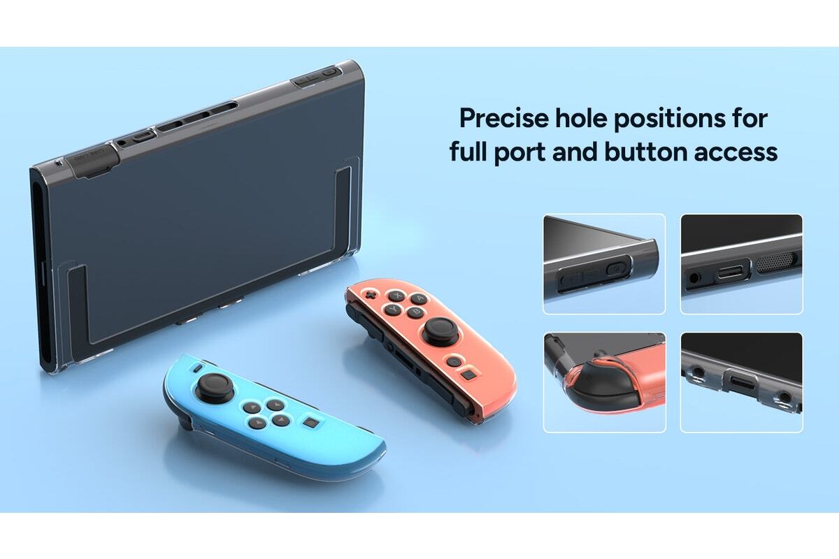 Protection Kit for Nintendo Switch 2 (Tempered Glass Screen Protector and Clear Case)