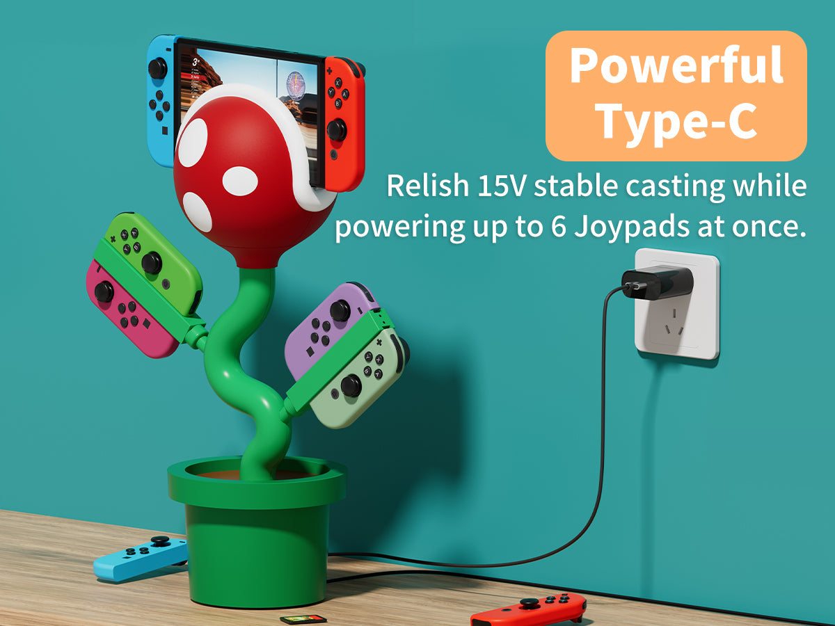 Powkong Piranha Plant Dock for Switch