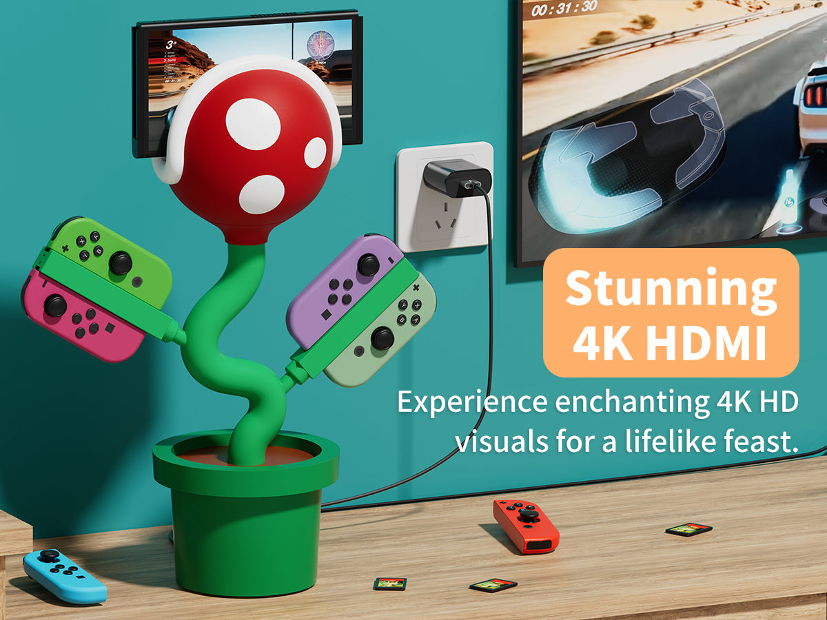 Powkong Piranha Plant Dock for Switch