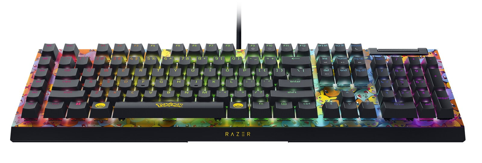 Razer BlackWidow V4 X Wired Mechanical Gaming Keyboard - Green Switch (Pokémon Kanto Starters Edition)