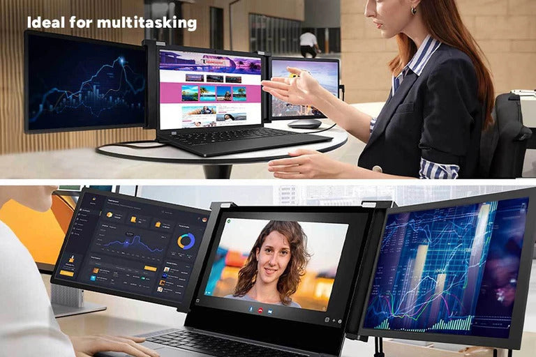 Kogan XPRESSO 13.3" Full HD Pro Dual Screen Tri-Fold Portable Monitor for 14” - 17” Laptops (1920 x 1080)
