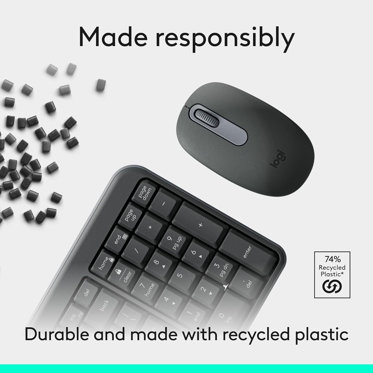 Logitech MK250 Compact Bluetooth Wireless Keyboard and Mouse Combo Graphite