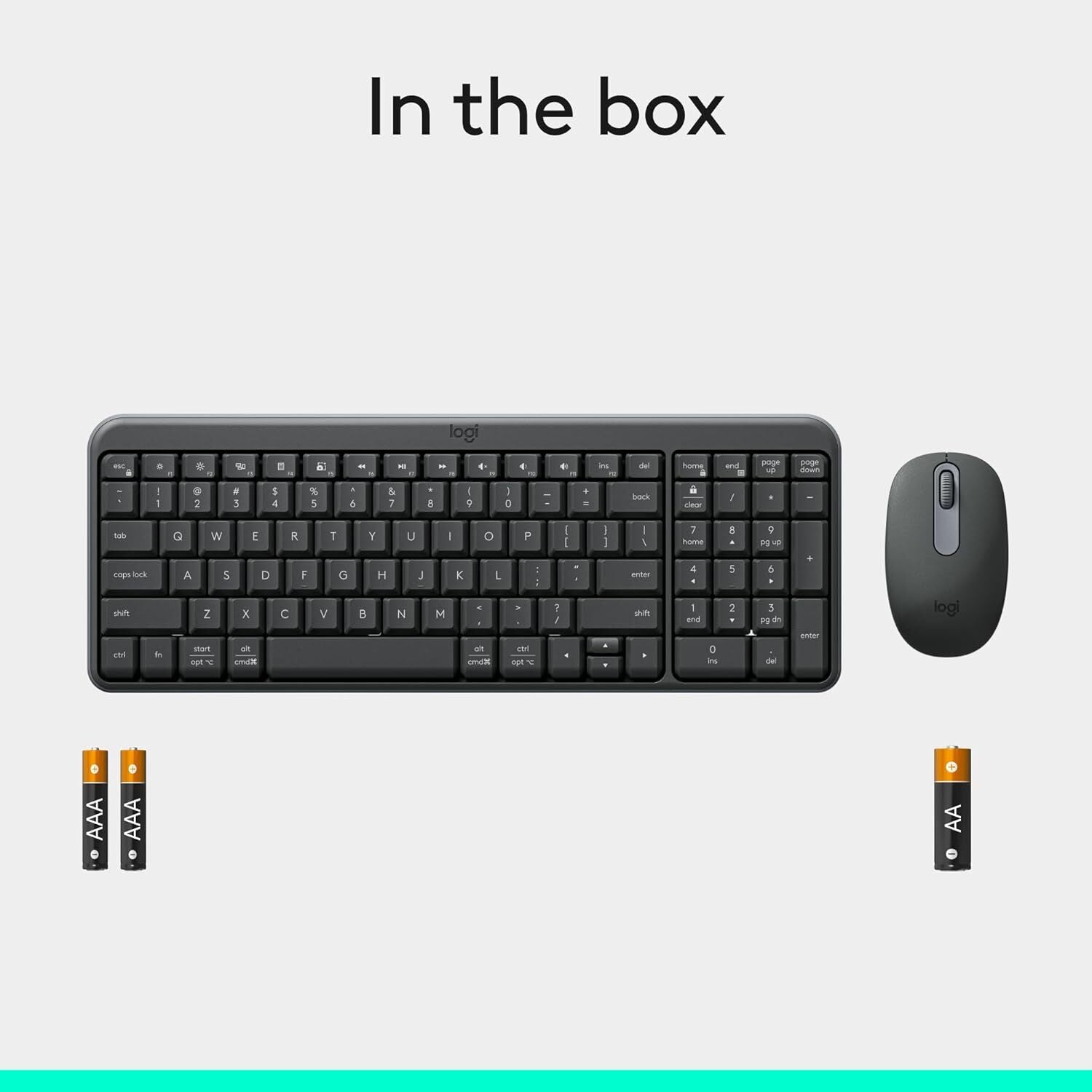 Logitech MK250 Compact Bluetooth Wireless Keyboard and Mouse Combo Graphite