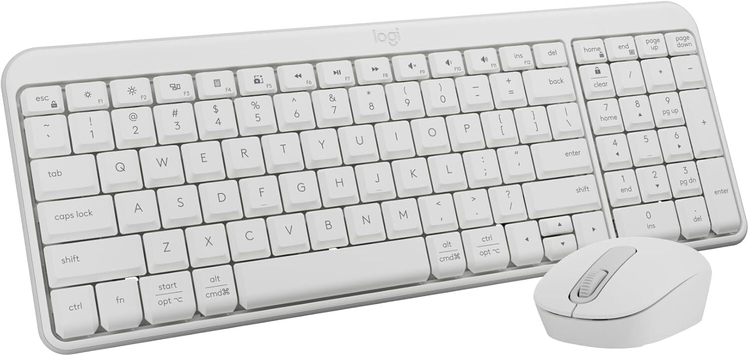 Logitech MK250 Compact Bluetooth Wireless Keyboard and Mouse Combo Off-White