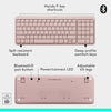 Logitech MK250 Compact Bluetooth Wireless Keyboard and Mouse Combo Rose