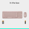 Logitech MK250 Compact Bluetooth Wireless Keyboard and Mouse Combo Rose