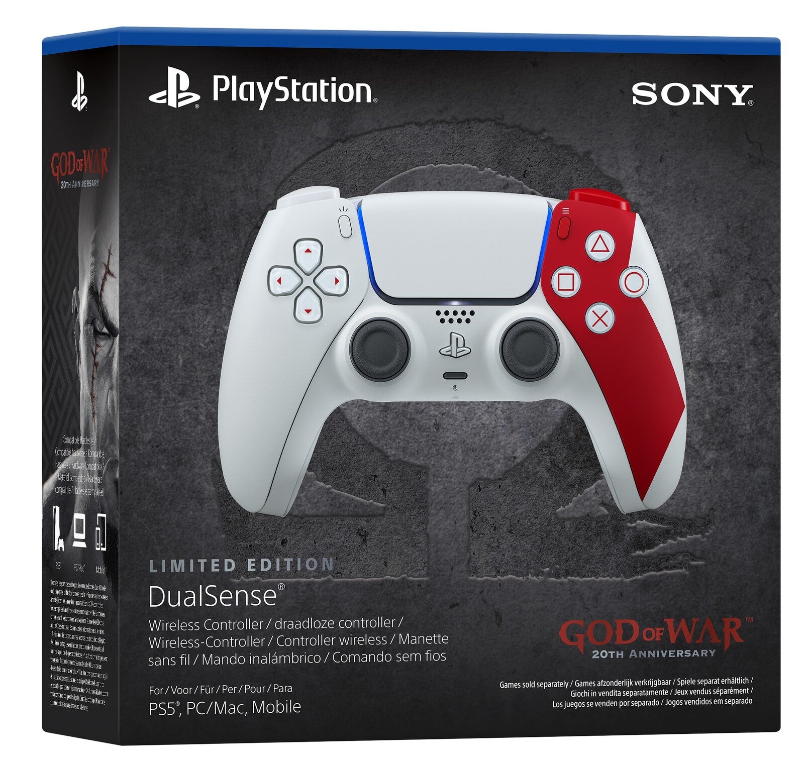 PlayStation 5 DualSense Wireless Controller - God of War 20th Anniversary Limited Edition (PS5)