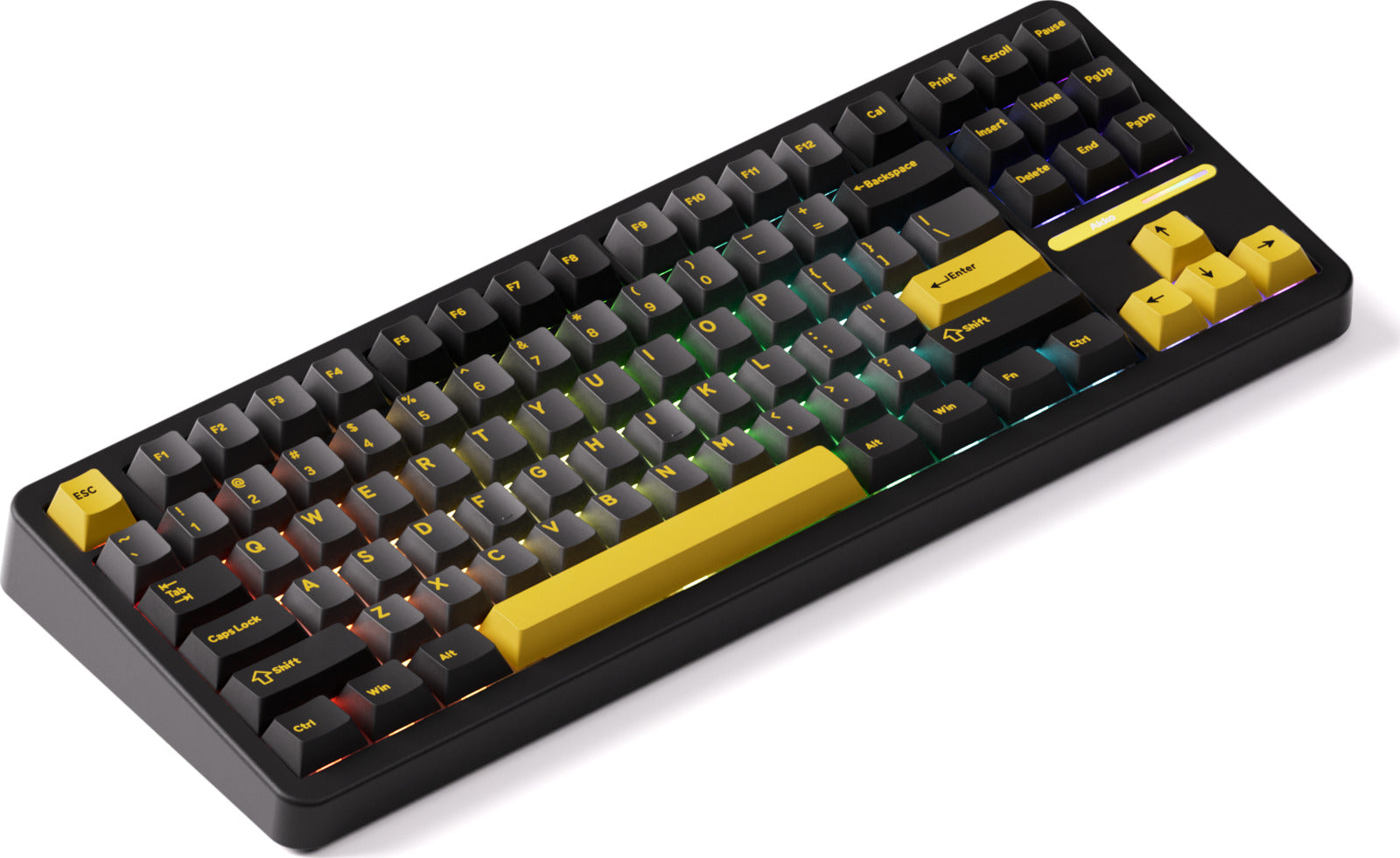 Akko Black & Gold TAC87 TKL Mirror Hot-Swappable Wireless Mechanical Keyboard