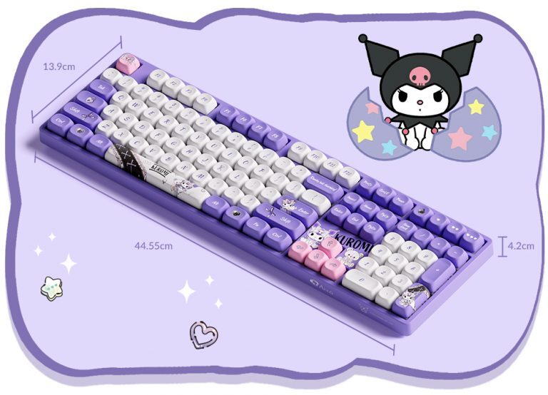 Akko Kuromi 5108B Plus 100% V3 Piano Pro Hot-Swappable Wireless Mechanical Keyboard