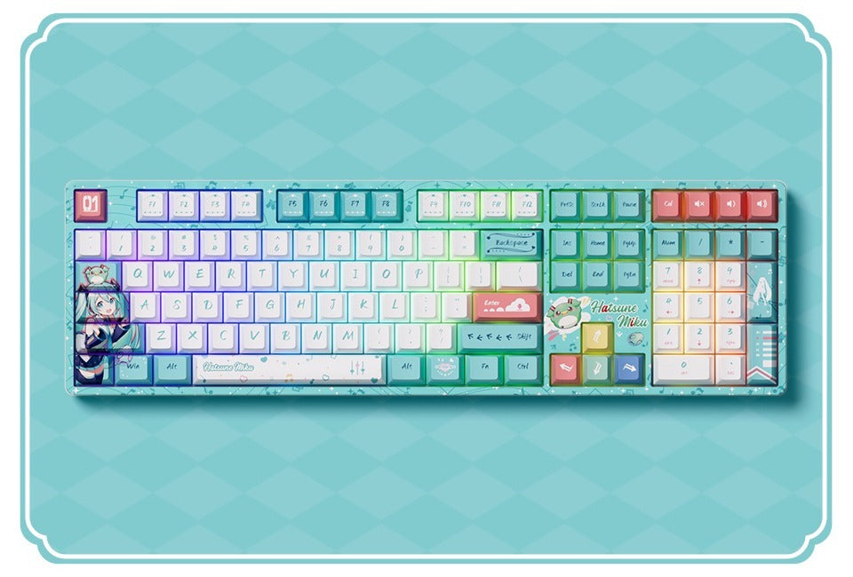 Akko Hatsune Miku 5108B Plus 100% V3 Piano Pro Hot-Swappable Wireless Mechanical Keyboard