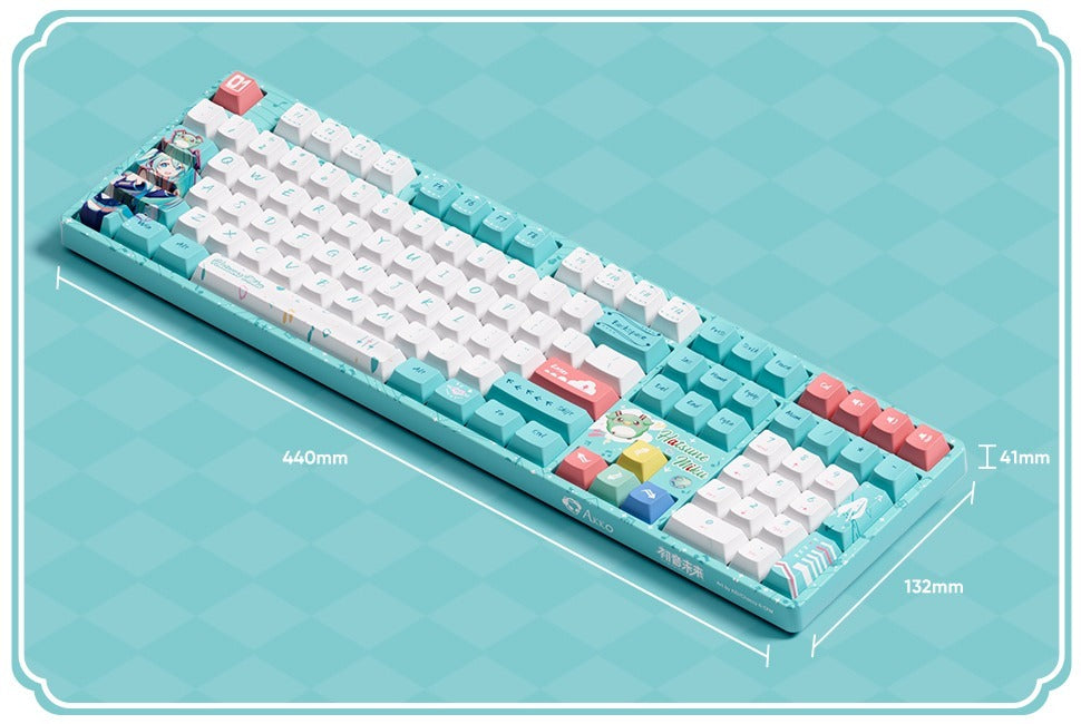 Akko Hatsune Miku 5108B Plus 100% V3 Piano Pro Hot-Swappable Wireless Mechanical Keyboard