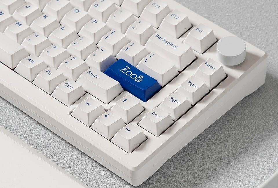 Akko MOD 007B PC 75% V3 Blue on White Piano Pro Wireless Mechanical Keyboard