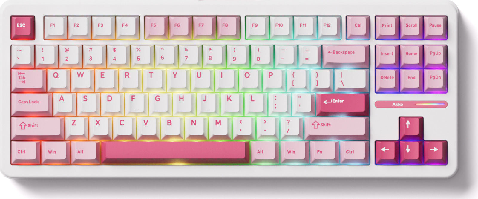 Akko Prunus Lannesiana TAC87 TKL Stellar Rose Hot-Swappable Wireless Mechanical Keyboard
