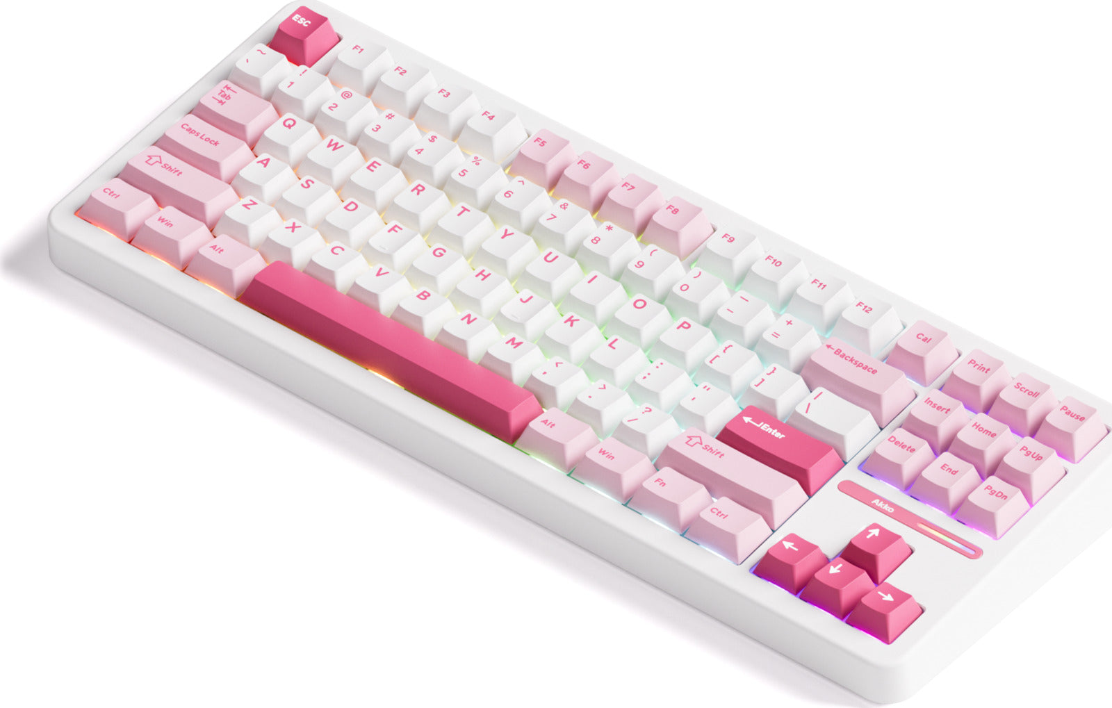 Akko Prunus Lannesiana TAC87 TKL Stellar Rose Hot-Swappable Wireless Mechanical Keyboard