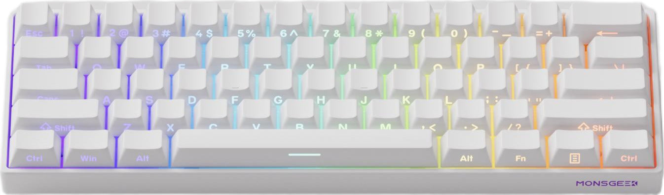 Akko x MonsGeek FUN60 Pro Magnetic Glare White Wired Mechanical Keyboard