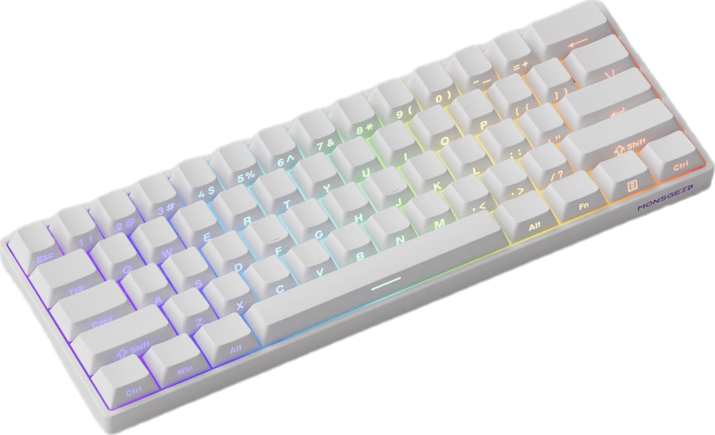 Akko x MonsGeek FUN60 Pro Magnetic Glare White Wired Mechanical Keyboard
