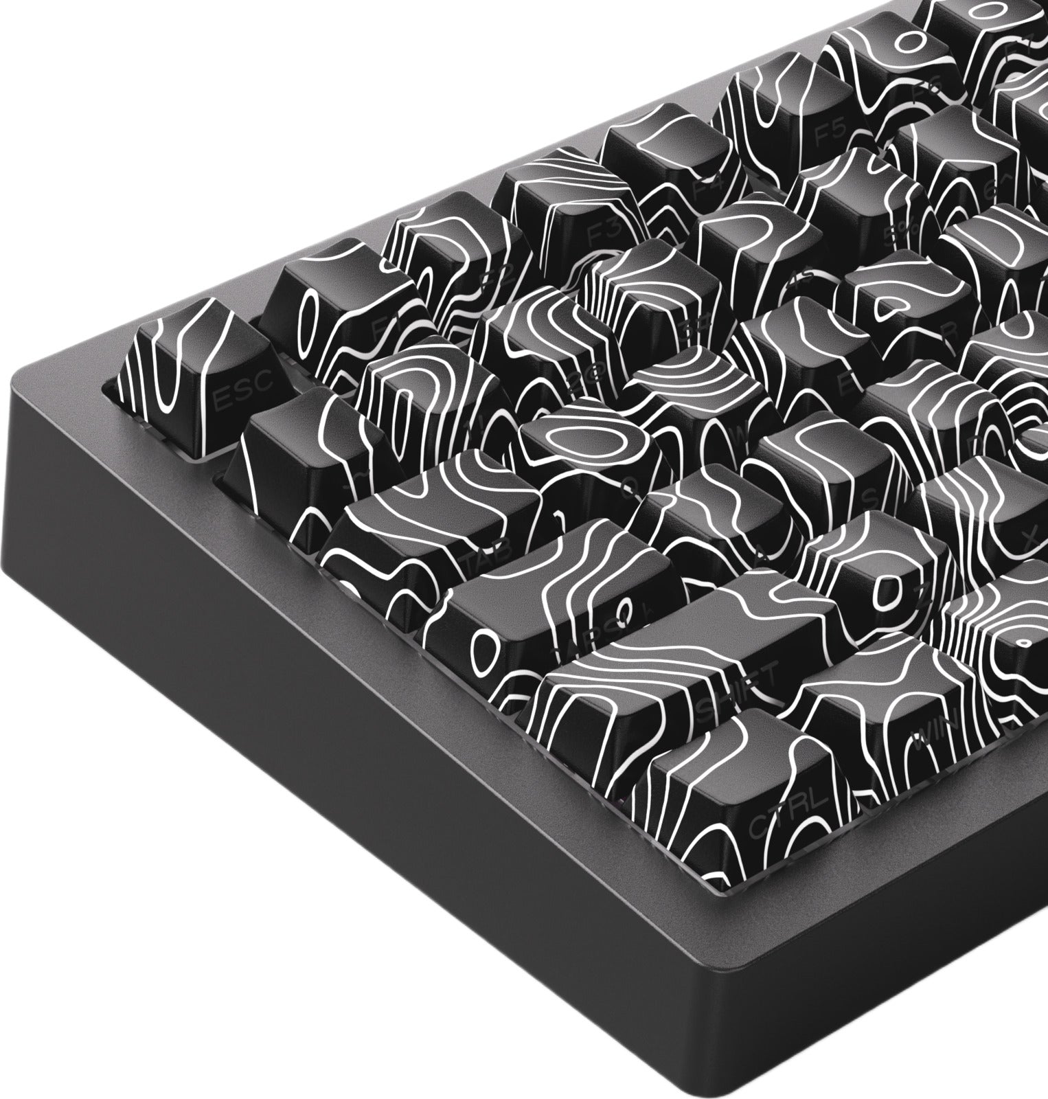 Akko x MonsGeek M1 V5 Contour Lines 75% V3 Piano Pro Black Hot-Swappable Wireless Mechanical Keyboard