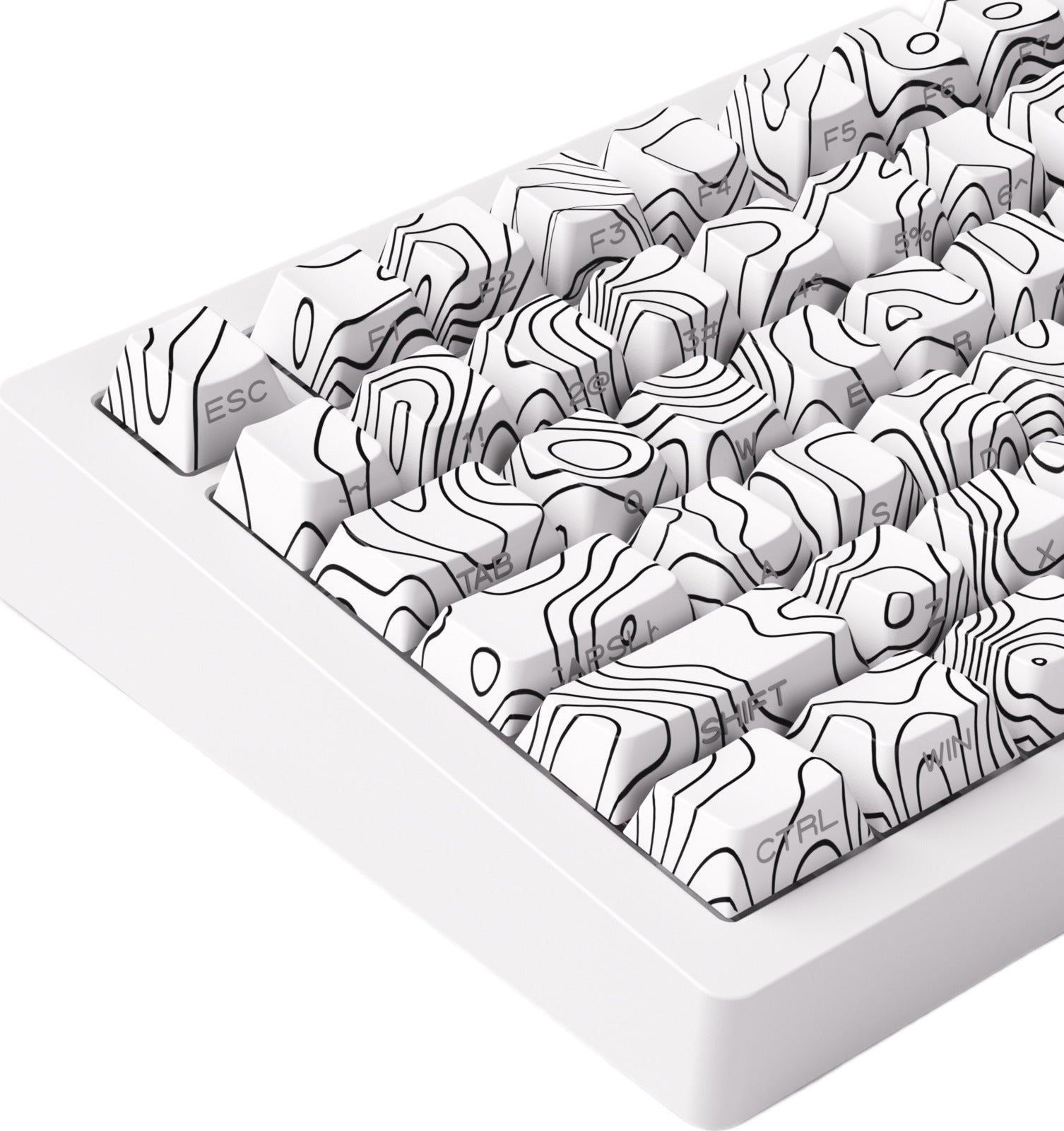 Akko x MonsGeek M1 V5 Contour Lines 75% V3 Piano Pro White Hot-Swappable Wireless Mechanical Keyboard