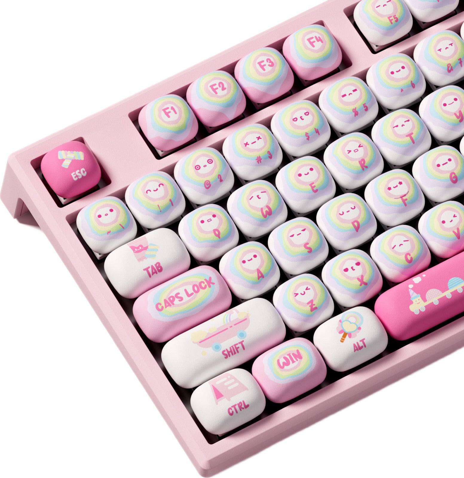 Akko x MonsGeek MG108B Rainbow Marshmallows 100% V3 Piano Pro Hot-Swappable Wireless Mechanical Keyboard