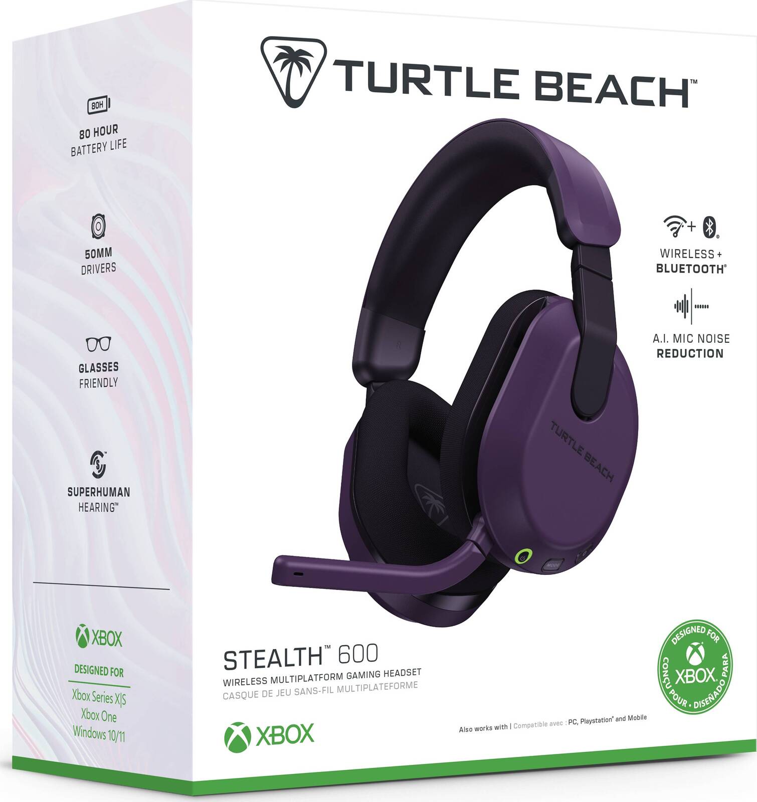 Turtle Beach Stealth 600X Gen 3 Wireless Gaming Headset (Purple) (PC, Xbox Series X, Xbox One)