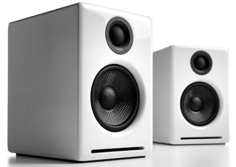 Audioengine A2+ Wireless Speakers Hi-Res Audio Bluetooth Bookshelf Speaker White