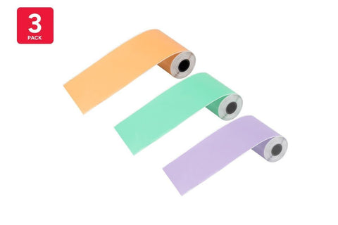 Kogan Mini Inkless Printer Thermal Adhesive Papers (Multicoloured) - 3 Pack