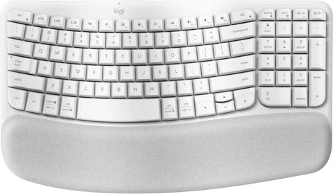 Logitech Wave Keys Wireless Ergonomic Keyboard Off-White