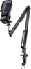 Playmax RGB Black Microphone with arm and Tripod